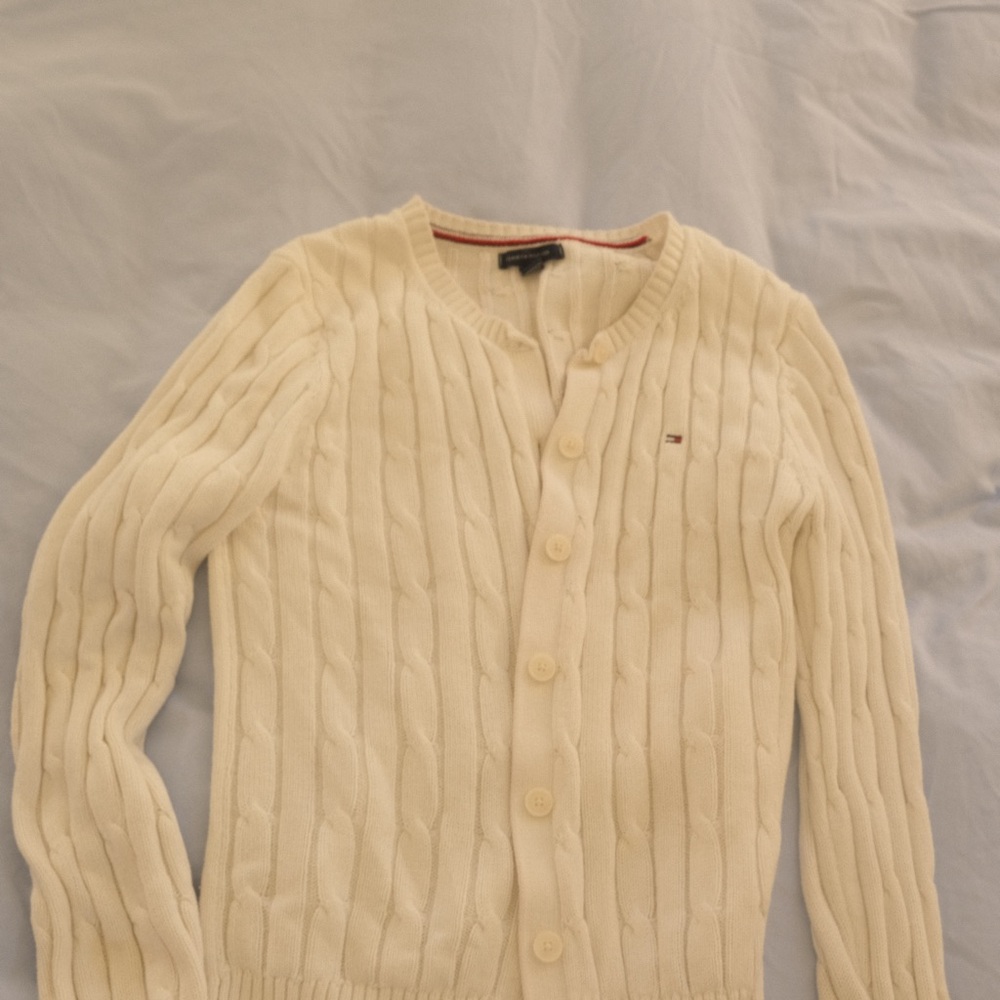 Tommy Hilfiger White Cardigan Size S